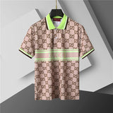Men's casual lapel short sleeved polo shirt 1025032114