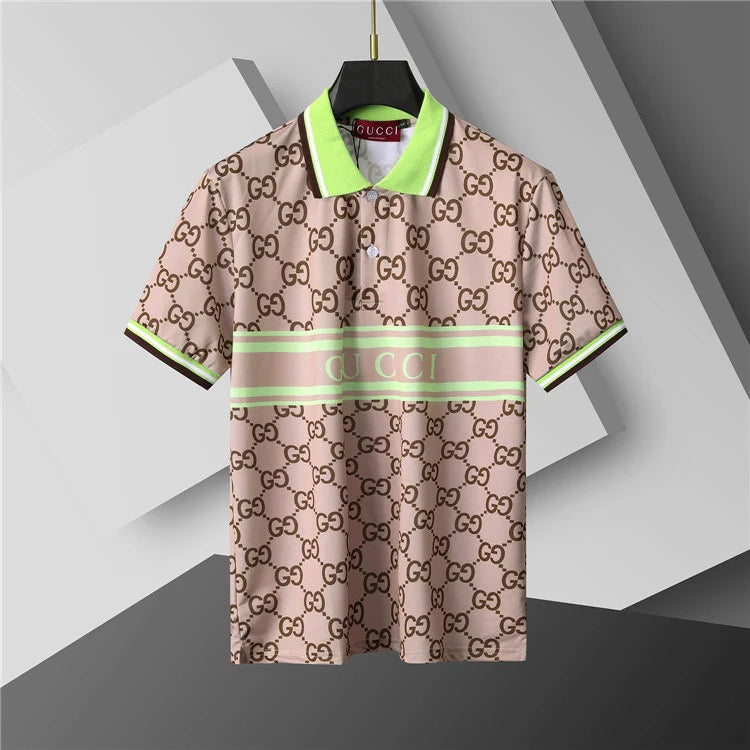 Men's casual lapel short sleeved polo shirt 1025032114