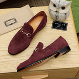 GUI Horsebit suede loafers 1825070202