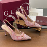 GUI Horsebit crystal slingback pumps 1825031003