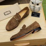 GUI Horsebit suede loafers 1825070202
