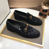 New fashion print suede slip-on shoes