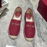 GUI Horsebit Buckle Fisherman Shoes Canvas Shoes 1825031907