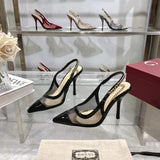 GUI Horsebit crystal slingback pumps 1825031004