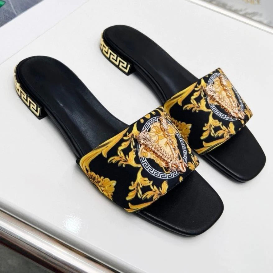 New Classic Fashion Comfortable Flat Leather Slippers 1024040202