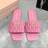 New flat bottom lambskin sandals and slippers 1024062607