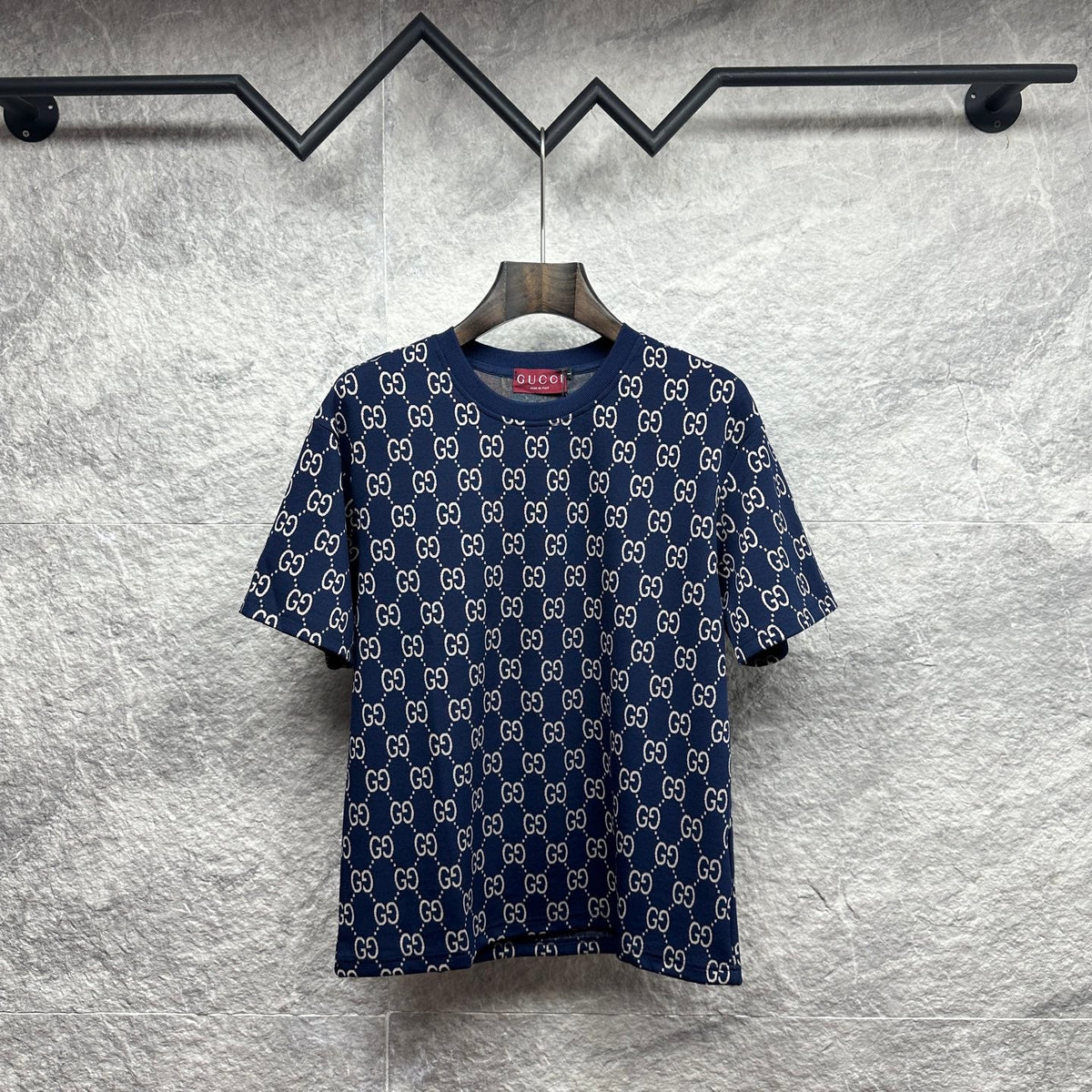 Knitted cotton couple short-sleeved T-shirts 1426013017