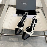Camellia Print Stylish Classic Heeled Sandals XC1623072801