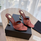YSL opyum mules in satin crepe 1825022002