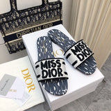 DD New style letter print embroidered slippers 1825020615