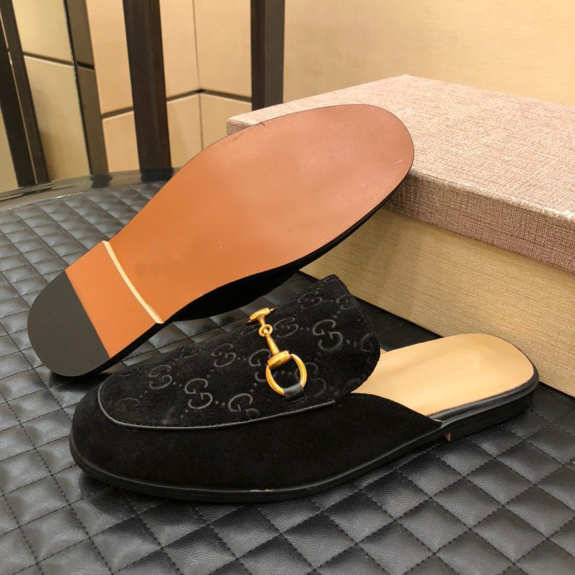 Men's Classic Lightweight Rubber Flexible Half Slippers-8