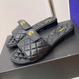 Fashion flat bottomed round toe slippers PD10061510