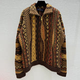 Unisex Vintage-Print Knit Cardigan 1025103101