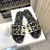 DD New style letter print embroidered slippers 1825020615
