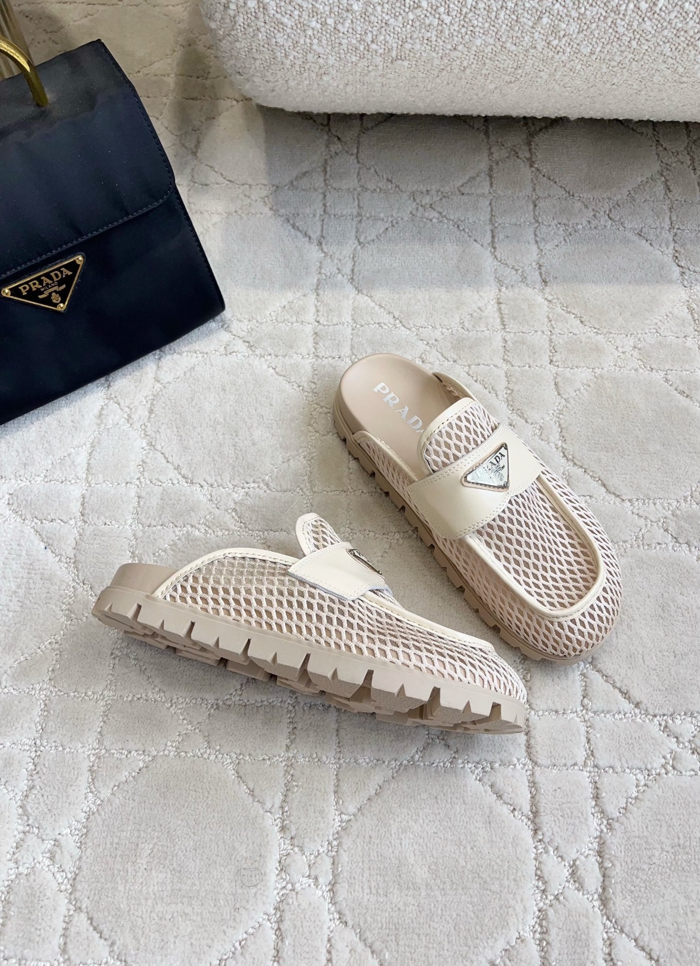 PR Mesh flatform mules 1826060207