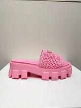 PD Straw platform slippers 1826062201