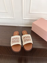 MM Crochet and leather slides 1826062505