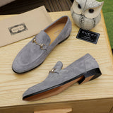 GUI Horsebit suede loafers 1825070202