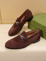 GUI Horsebit suede loafers 1825070203